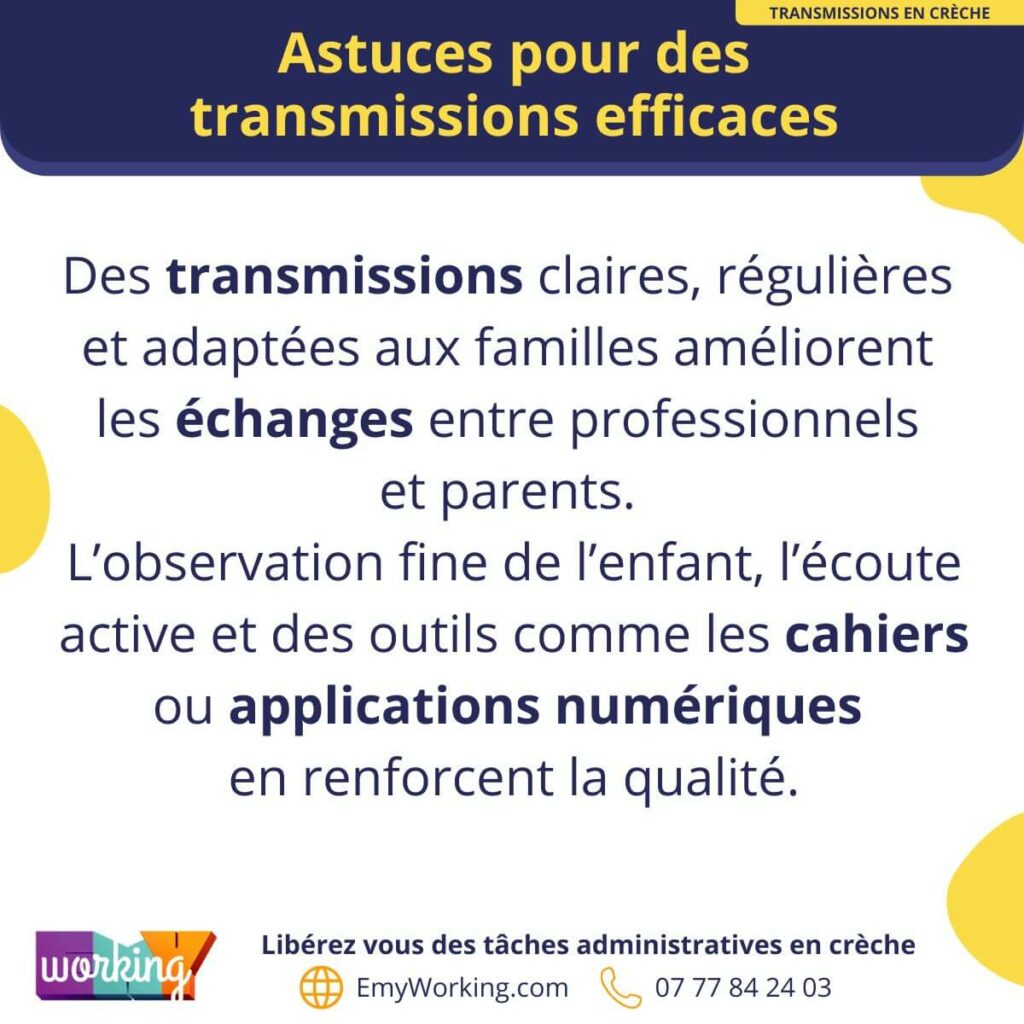 transmission astuces creche